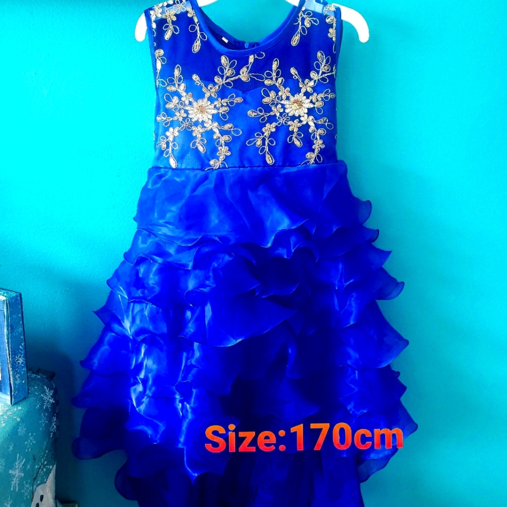 Blue Girls Dress,  Size 170cm (14/15 yrs)